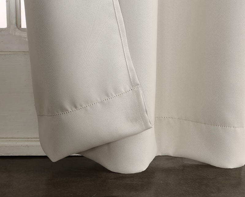 Sun Zero Easton Energy Saving Blackout Rod Pocket Curtain Panel, 40" x 63", Pearl - Image 3